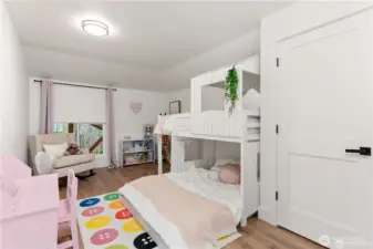 3rd bedroom on second level with large spacious walk-in-closet!