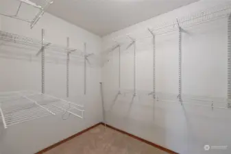 Walk in closet in primary suite