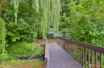 Wandering Creek Common area:  trail, greenbelt and creek.
