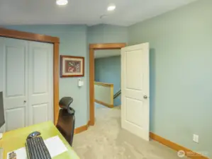 2nd bedroom currently used for remote working.