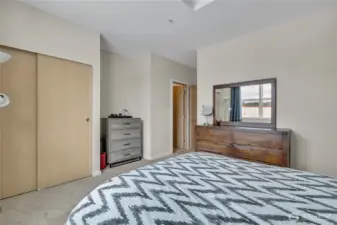 Primary suite features a large closet plus a spacious walk-in closet.