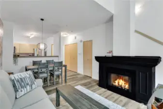 Beautiful gas fireplace for cozy evenings in!