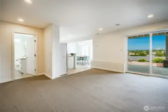 1591 sq. ft. at the garden level. 2 bedrooms, 1 full bath, laundry, 3 sided fireplace, living area, & mechanical room