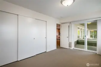 One of the two guest bedrooms on the garden level.