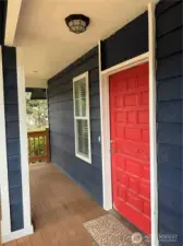 Deck is nice sized and runs the width of the house.