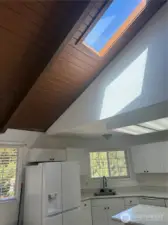 Skylight in dining area.