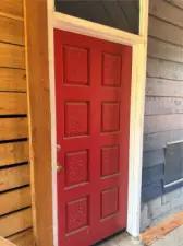 Basement door.