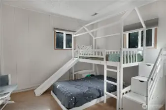 Downstairs bedroom right off the bathroom