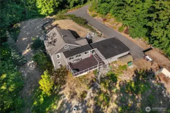 top view of back deck