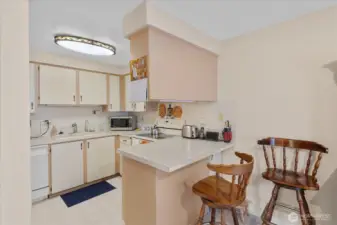 Kitchen with eating area