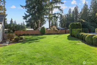 side yard of home
