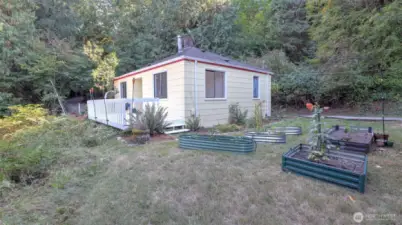 Private yard with raised beds, ideal for all your weekend gardening projects.