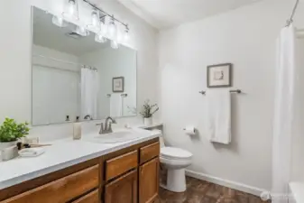 New light fixtures throughout the house (except ceiling fans).