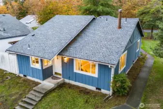 Add your favorite flowers to the front of the home.