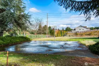 The basketball court is part of the amenities of the community.