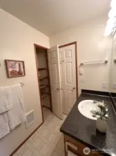 Extra closet space in both bathrooms!