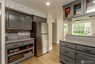 Enjoy ample amounts of cabinet and counter space.