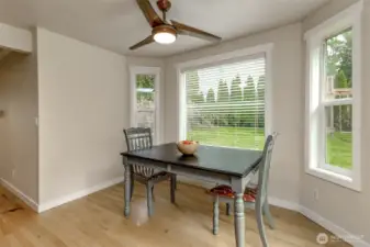 Dining area conveniently located off the kitchen.