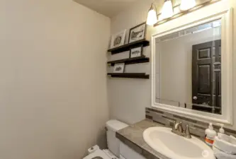 Half bath located on the lower level!