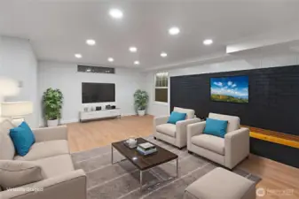 Virtually Staged Downstairs.  Seller will turn this into a bedroom upon request!