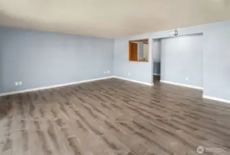 Spacious and open living area.