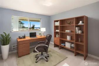 Bedroom 2 virtually staged as a den/office  as an option.