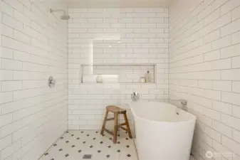 ...and wet room complete with deep soaking tub