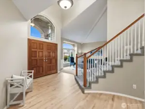 An entryway that sets the tone: light-filled, open, and effortlessly inviting.