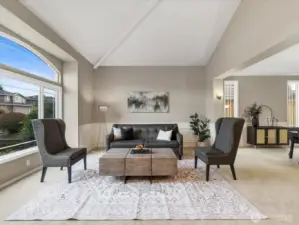 Open, functional floorplan with flexible room usage.