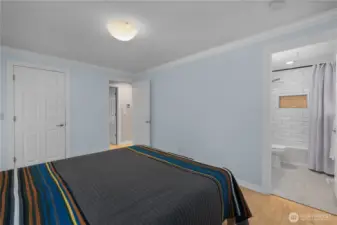 Comfortable primary retreat with a spacious feel and convenient ensuite-style flow.