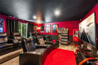 An amazing feature, unique to this home, is this fantastic media room! With luxurious recliners, it's your own mini-theater! Recliners will remain in the home!