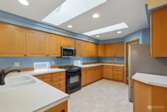 Large Kitchen skylights