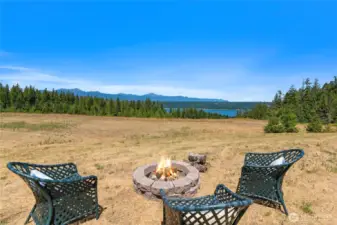 Views of the water and snow-capped mountains from your peaceful perch