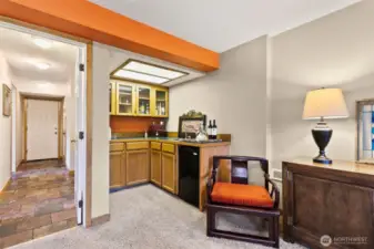 Downstairs rec room wet bar