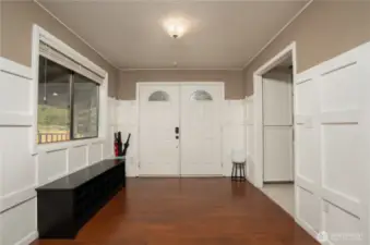 Double door entrance into home