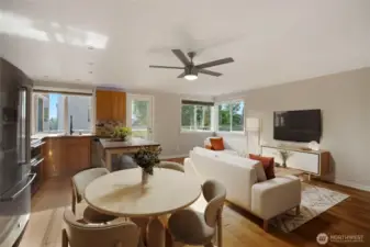 Light and airy open concept floor plan. Newly painted. Plenty of natural light throughout