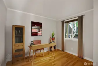 Bedroom 2 is perfect for the home office or guest room.