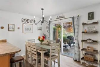 Kitchen with Eating Space / Backyard Entrance