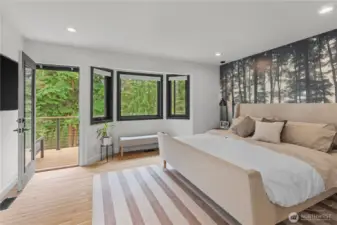 Private primary suite with en-suite and private terrace.