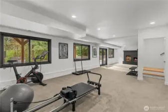 Step down into the daylight basement with ADU potential.