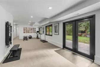 Downstairs flex space.