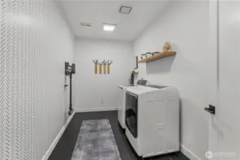 Oversized laundry area.