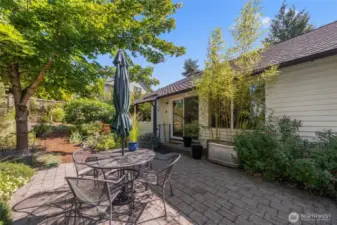 Private backyard w/entertainment size patio
