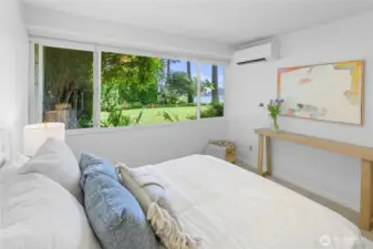 Lovely views of garden and Sound from first bedroom