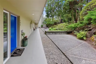 Gardens and common area at front of this condominium