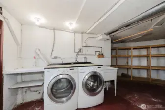 Downstairs laundry and extra storage