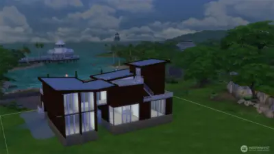 A simple rendering of the finished house as currently designed