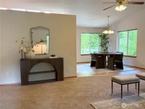 Inviting dining space and hallway layout creates a natural flow through the home.