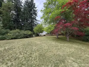 View of the house from the front lawn space.