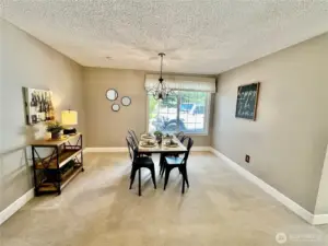 Large dining room can handle a crowd.